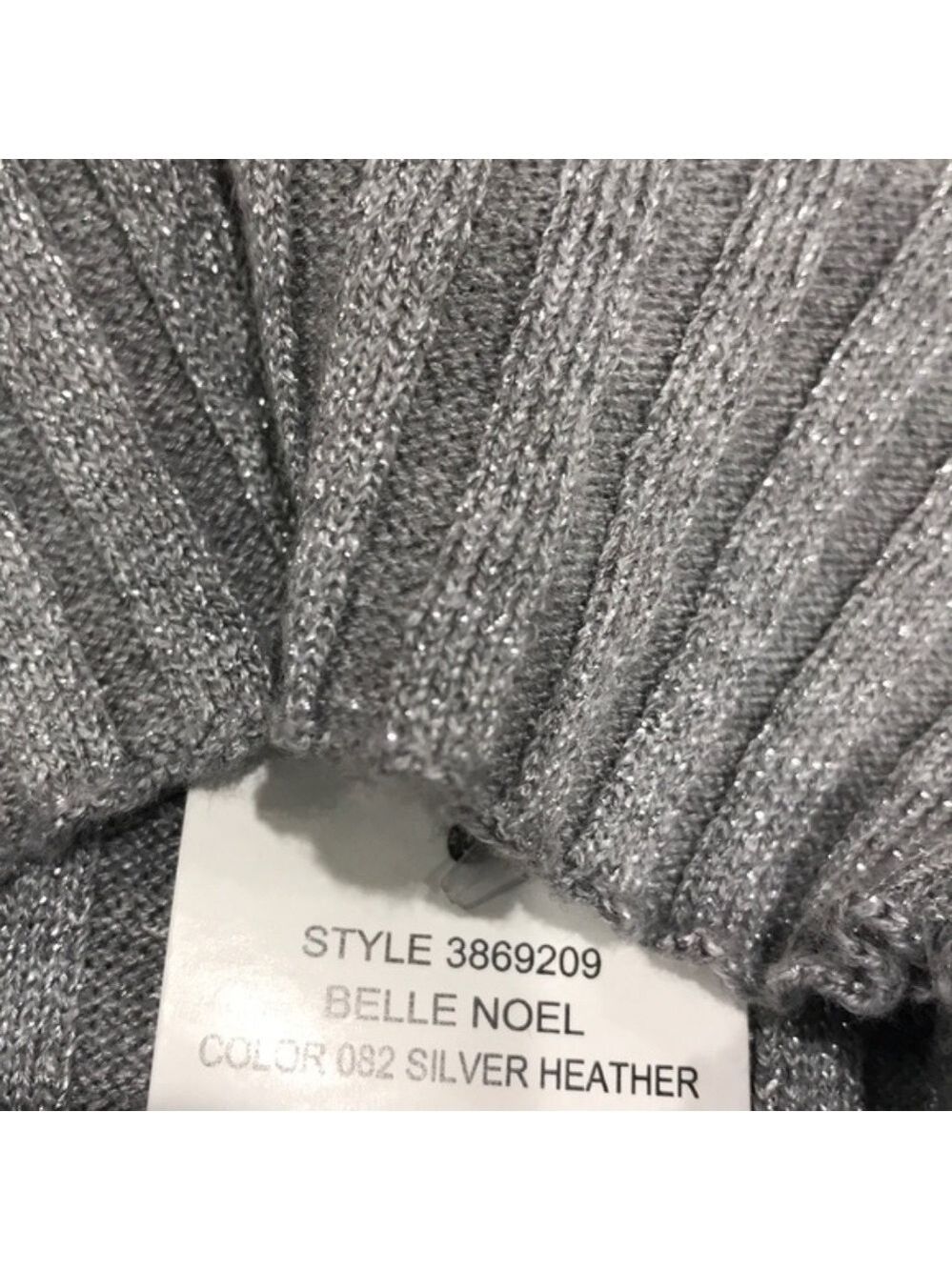 Court & Rowe Metallic Mock Neck Ribbed Sweater - Picture 4 of 6
